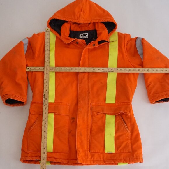 Ago Orange Yellow Insulated Quilt Lined Two-Piece Overalls And Jacket M (44) - Picture 4 of 16